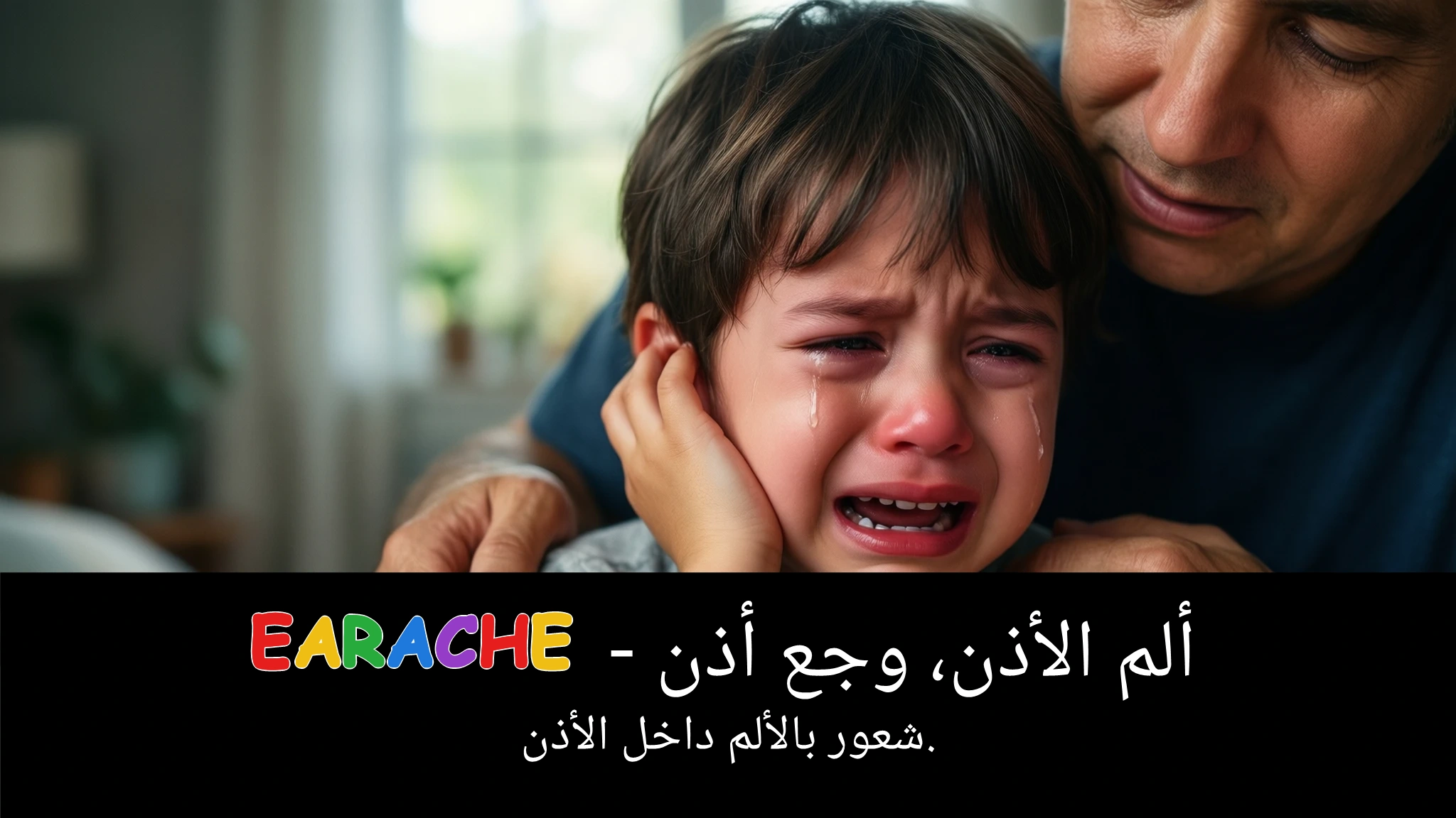 Arabic Illustration for earache